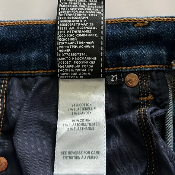 7 For All Mankind The High Waist Skinny Size 27 - Picture 13 of 16